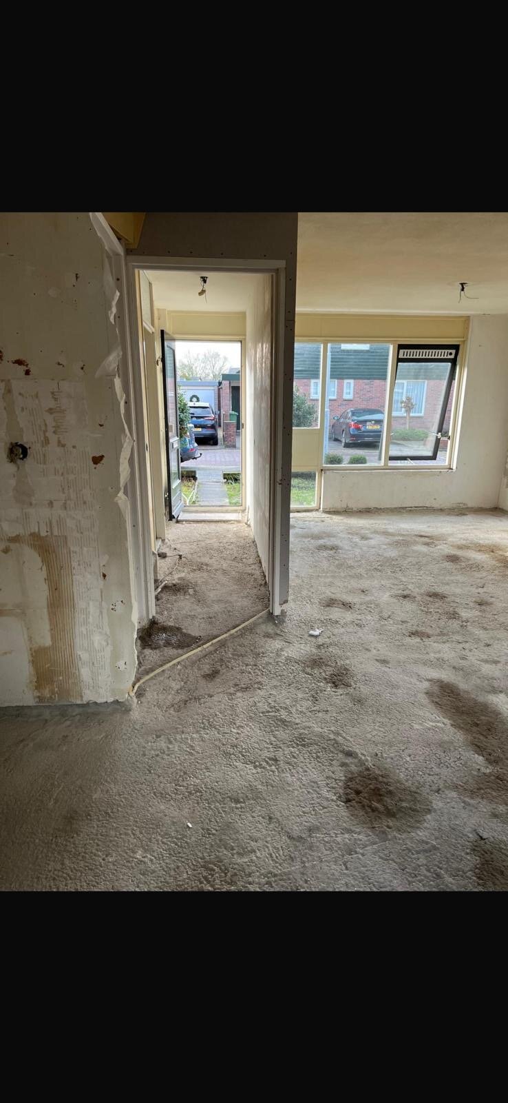 Na: Verwijderen tegelvloer en cementdekvloer
